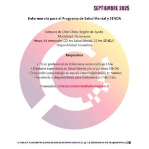 Enfermero/a para Programa de Salud Mental