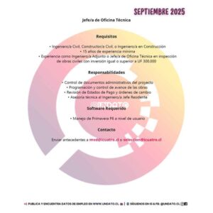 Jefe/a de Oficina Técnica