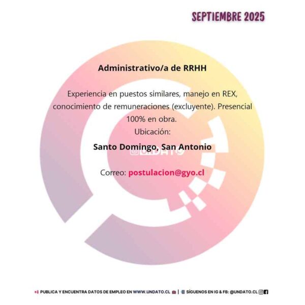 Administrativo/a de RRHH