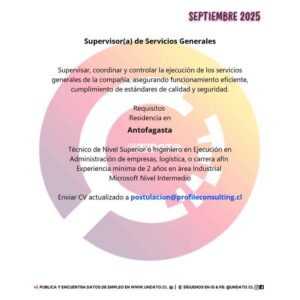 Supervisor(a) de Servicios Generales