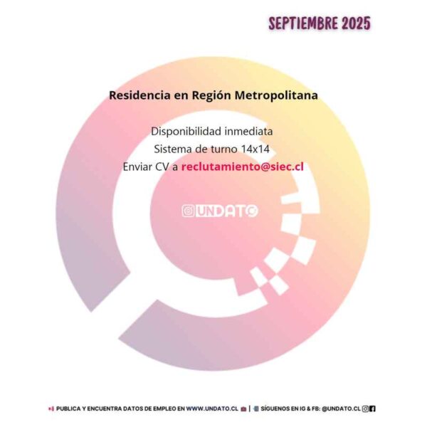 Oportunidad Laboral en Región Metropolitana