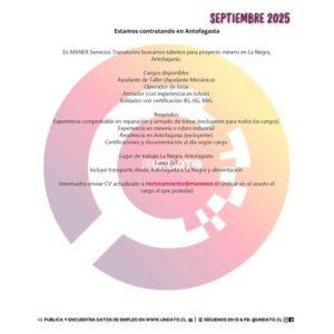 Oportunidades Laborales en La Negra, Antofagasta