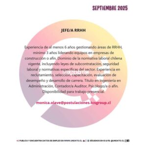 Jefe/a de RRHH