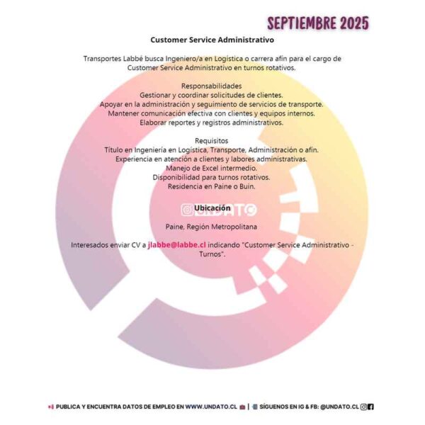 Customer Service Administrativo