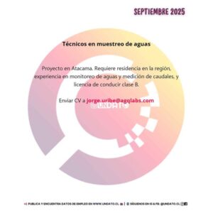 Técnicos en muestreo de aguas