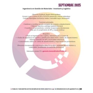 Ingeniero/a en Gestión de Materiales