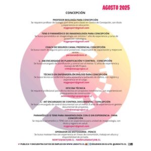 Varias ofertas de empleo en Concepción