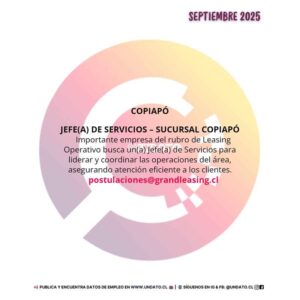 Jefe(a) de Servicios