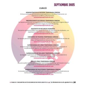 Empleos en Curicó - Temporada Cerezas