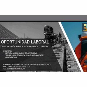 Chofer Camión Rampla en Calama