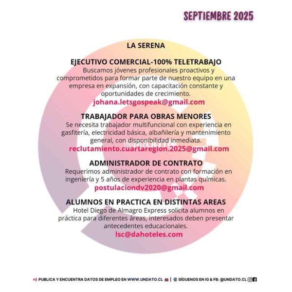 Varias ofertas de empleo