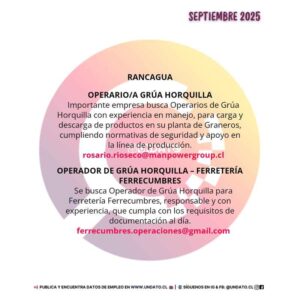 Se buscan operadores de grúa horquilla