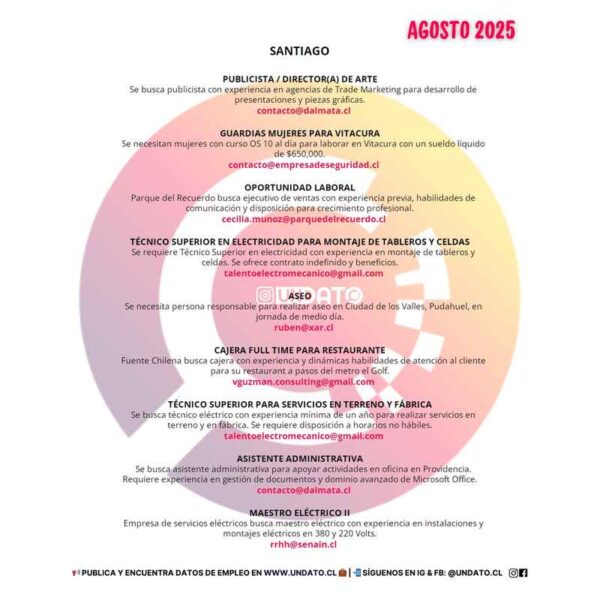 Oportunidades Laborales en Santiago