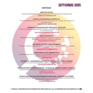 Varias Oportunidades Laborales en Santiago