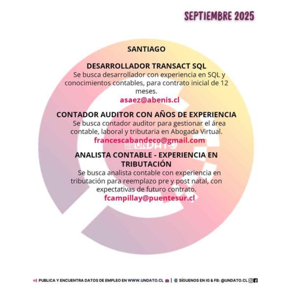 Oportunidades en desarrollo y contabilidad