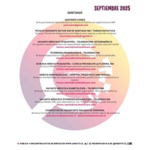 Vacantes médicas y técnicas en Santiago