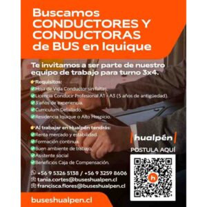 Conductor de Bus en Iquique