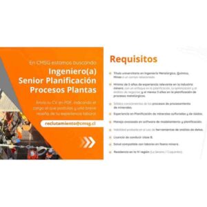 Ingeniero Metalúrgico o Químico