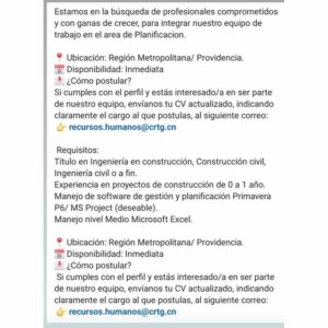 Analista de Planificación