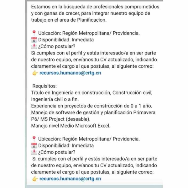 Analista de Planificación