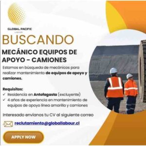 Mecánico Equipos de Apoyo - Camiones