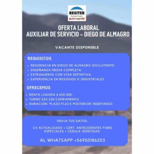 Auxiliar de Servicio - Diego de Almagro