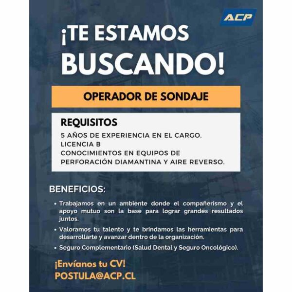 REQUISITOS: 5 AÑOS DE EXPERIENCIA Y LICENCIA B