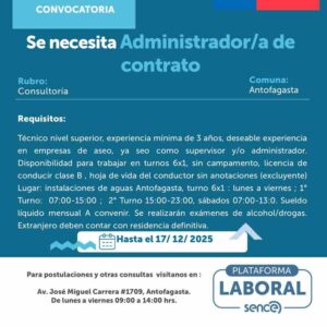 Administrador/a de contrato