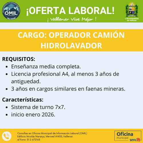 Operador camión hidrolavador