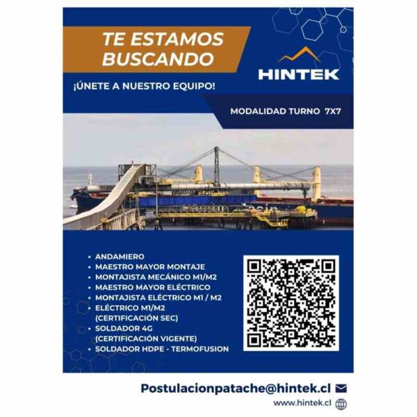 Oferta de empleo Hintek - Turno 7x7