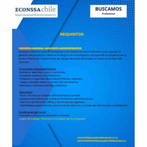 Asistente Administrativo - Region de Antofagasta