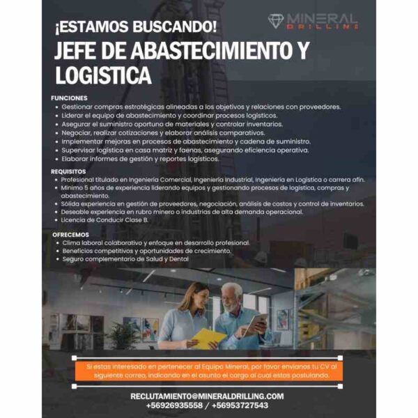 Jefe de Abastecimiento y Logística