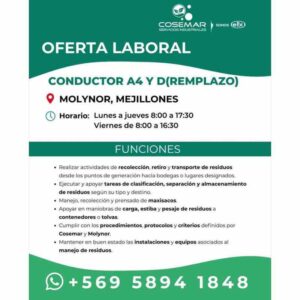 Conductor A4 y D (Reemplazo) - Molynor