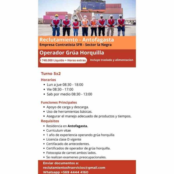Operador Grúa Horquilla - Antofagasta