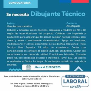 Dibujante Técnico - Manufactura Metálica