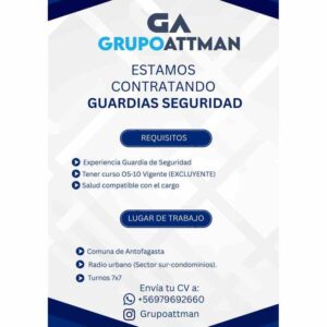 Guardias de Seguridad - Antofagasta (Turnos 7x7)