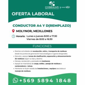 Conductor A4 y D (Remplazo)