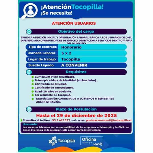 Orientación laboral Tocopilla
