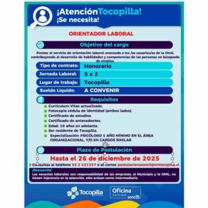 Orientador laboral - Tocopilla