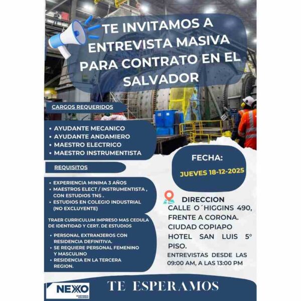 Entrevista masiva para contrato en El Salvador