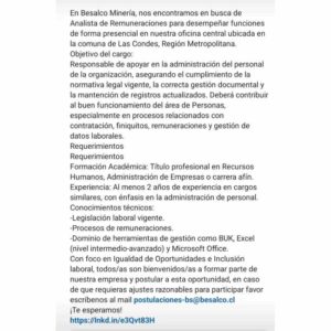 Analista de Remuneraciones