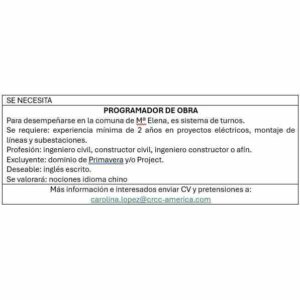 Programador de Obra