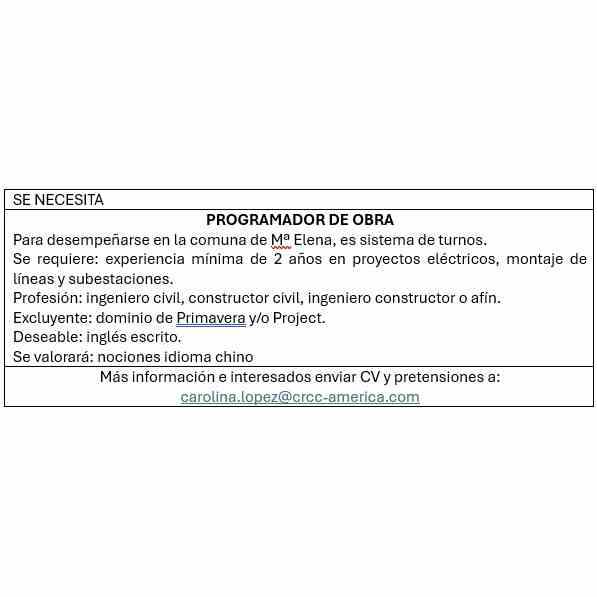 Programador de Obra
