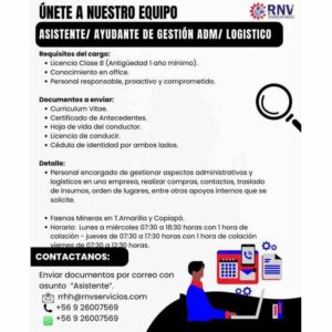 Asistente / Ayudante de Gestión ADM/ Logístico