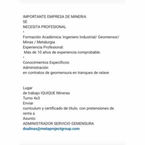 Administrador Servicio Geomensura