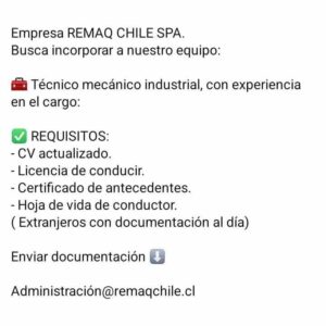 Técnico mecánico industrial