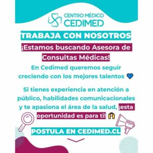 Asesora de Consultas Médicas – Centro Médico Cedimed