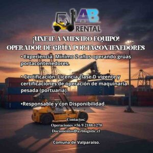 operador de grúa portacontenedores
