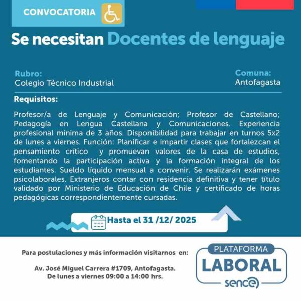 Docentes de Lenguaje y Comunicación - Antofagasta