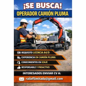 Operador Camión Pluma